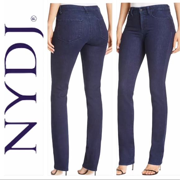 NYDJ Denim - NYDJ Straight Leg Dark Wash Jeans